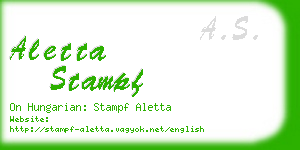 aletta stampf business card